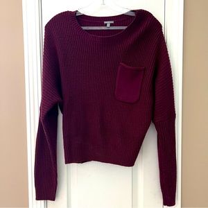 Charlotte Russe Burgundy Crewneck Sweater Size  S